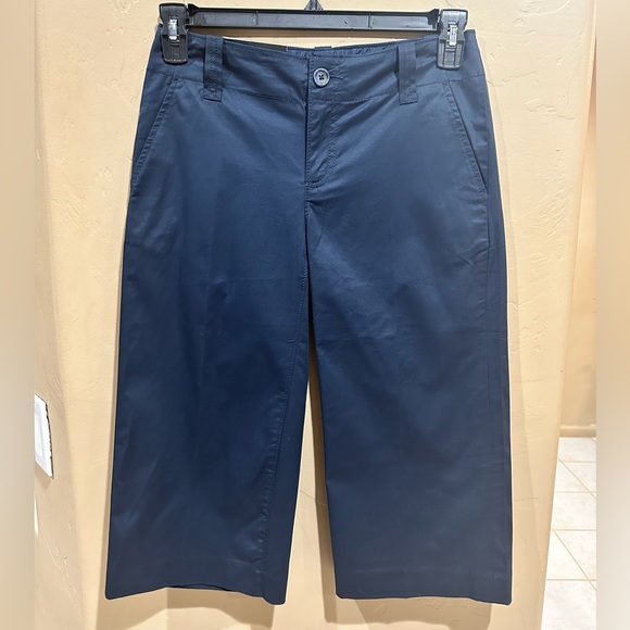 NEW Banana Republic Navy Womens Martin Fit Cropped Pants Capri Wide Leg NWT 2 - Picture 6 of 16